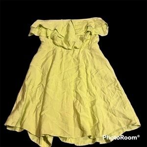 BCBGeneration lime green strapless dress with key hole back